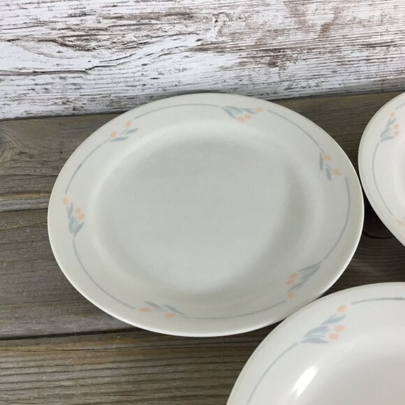 Set of 3 Corelle Windflower Bread Plates 7 1/4" Beige Floral Vintage - Picture 2 of 9